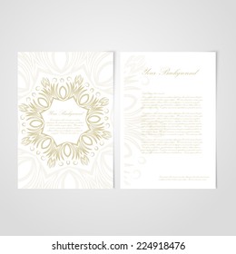 Vector Elegant background with lace ornament . Floral ornament eps 10