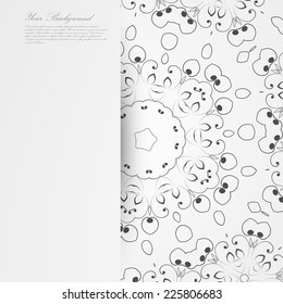 Vector Elegant background with lace ornament . Floral ornament in circle, eps 10