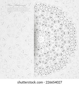 Vector Elegant background with lace ornament . Floral ornament in circle, eps 10