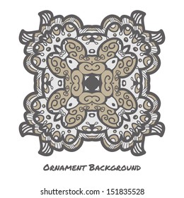 Vector elegant background with ornament and place for text floral elements ornate-background