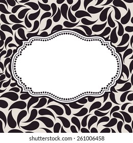 Vector elegant background pattern. Floral frame elements, ornament background seamless