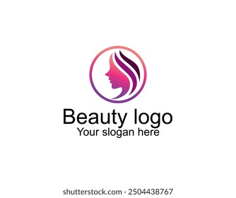 Vector elegant beauty woman salon logo design for company