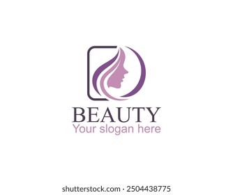 Vector elegant beauty woman salon logo design for company