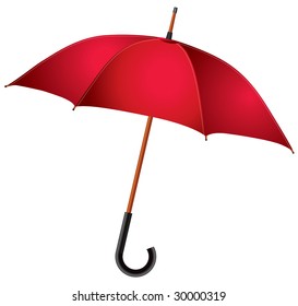 Vector Elegant Black Umbrella Black Handle Stock Vector (Royalty Free ...