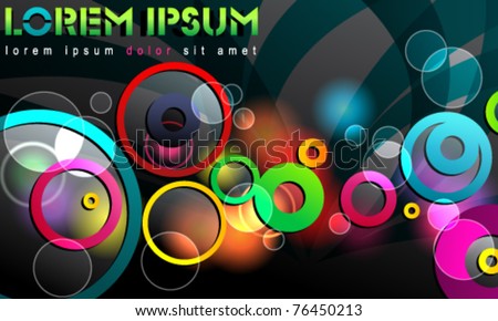 Vector elegant blurry, glowing, glittering colorful music background