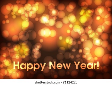 Vector elegant, bokeh abstract New Year's illustration