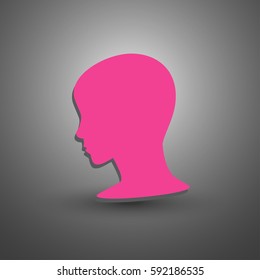 Vector elegant bride face silhouette