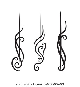 vector elegant calligraphic decorative ornamental element set, floral decorative dividers set design