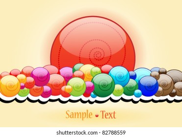 Vector elegant candy themed background illustration