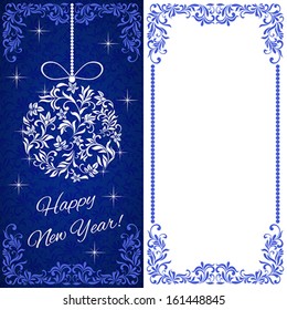 Vector elegant card with Christmas ball