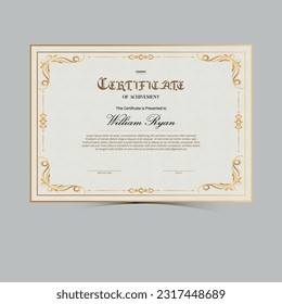 Vector elegant certificate template design