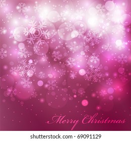 Vector elegant christmas background with beautiful snowflakes (eps10)