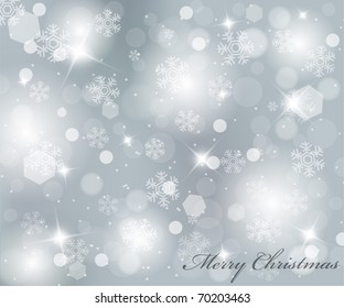 Vector elegant christmas background with beautiful snowflakes (eps10)