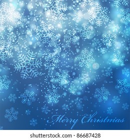 Vector elegant christmas background with beautiful snowflakes (eps10)