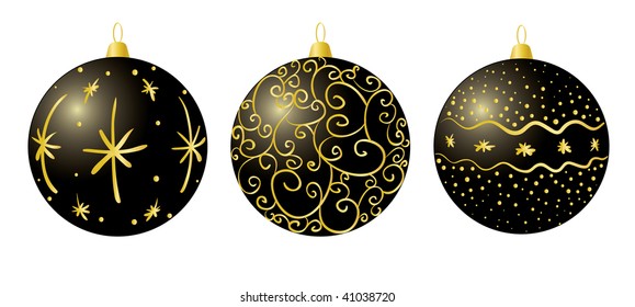 Vector elegant christmas decorations for your design.