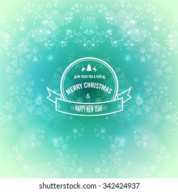 Vector elegant Christmas greeting card or illustration for Christmas festival.  