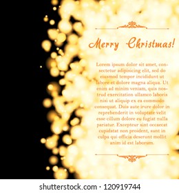 Vector elegant Christmas invitation card.