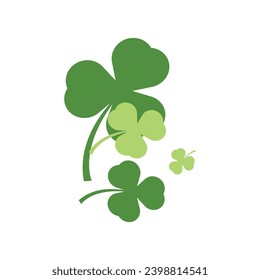 vector elegant clover leaves st patricks day background.