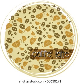 vector elegant coffee background for coffee coaster