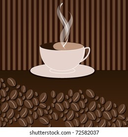 Vector elegant coffee themed background illustration