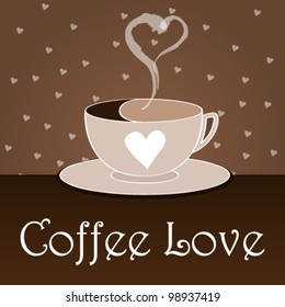 Vector elegant coffee themed background illustration