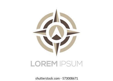 Vector Elegant Compass Logo. Available at many businesses prepared vector Compass stylish and modern design.