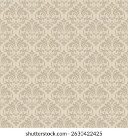 Vector Elegant Damask Seamless Pattern for Wallpaper, Fabric, Branding, Packaging, Invitations, Wedding, Home Decor Design.