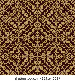 Vector Elegant Damask Seamless Pattern for Wallpaper, Fabric, Branding, Packaging, Invitations, Wedding, Home Decor Design