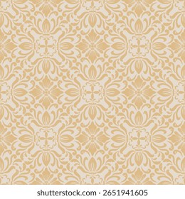 Vector Elegant Damask Seamless Pattern for Wallpaper, Fabric, Branding, Packaging, Invitations, Wedding, Home Decor Design