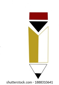 vector elegant design, flat shape, shaped like a pencil