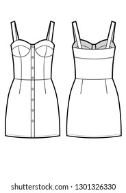 vector elegant dress