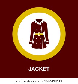 vector elegant dress template, design fashion woman illustration - beautiful womens coat silhouette