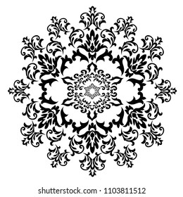 Vector  Elegant element for design in Eastern style, place for text.   Lace illustration for invitations and greeting cards.