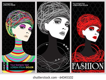 Vector elegant fashion banners