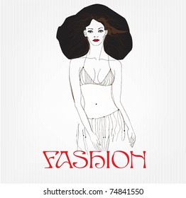 vector elegant fashion illustration