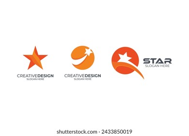 Vector elegante conjunto de logotipo de estrella rápida