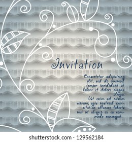 Vector elegant floral invitation or gift card.