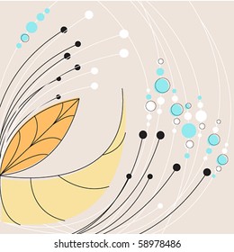 Vector elegant floral summer business background