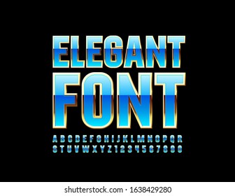 Vector Elegant Font. Luxury Bright Alphabet Letters and Numbers.