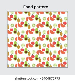 Vector elegant food pattern design