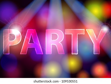 Vector elegant glittering music, party illustration