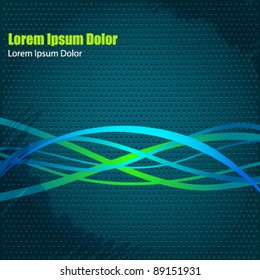 Vector elegant glowing blue abstract business background