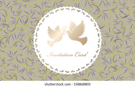 Vector elegant greeting card. Perfect as invitation or announcement.