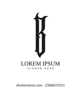vector elegant initial letter B logo icon. Abstract vector illustration style flat simple elegant.