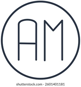 Vector Elegant AM Lettermark Logo with Geometric Shapes and Negative Space for Corporate Identity