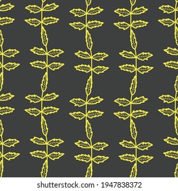 Vector elegant light yellow marigold seamless pattern background. Great for Great for elegant themed fabric, wallpaper, packaging.