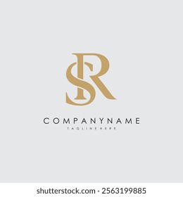 vector elegant logo letter SR. logo design