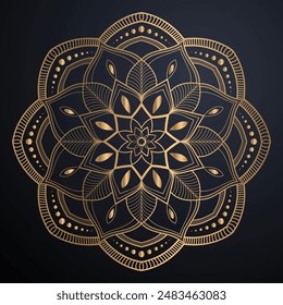 vector elegant mandala background with luxurious style file download.