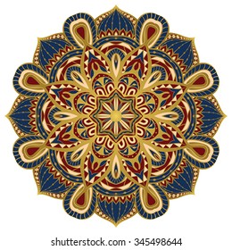 Vector, elegant mandala, with intricate detail. Abstract, round ornament. Oriental element of decor.