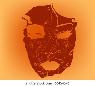 vector elegant mask